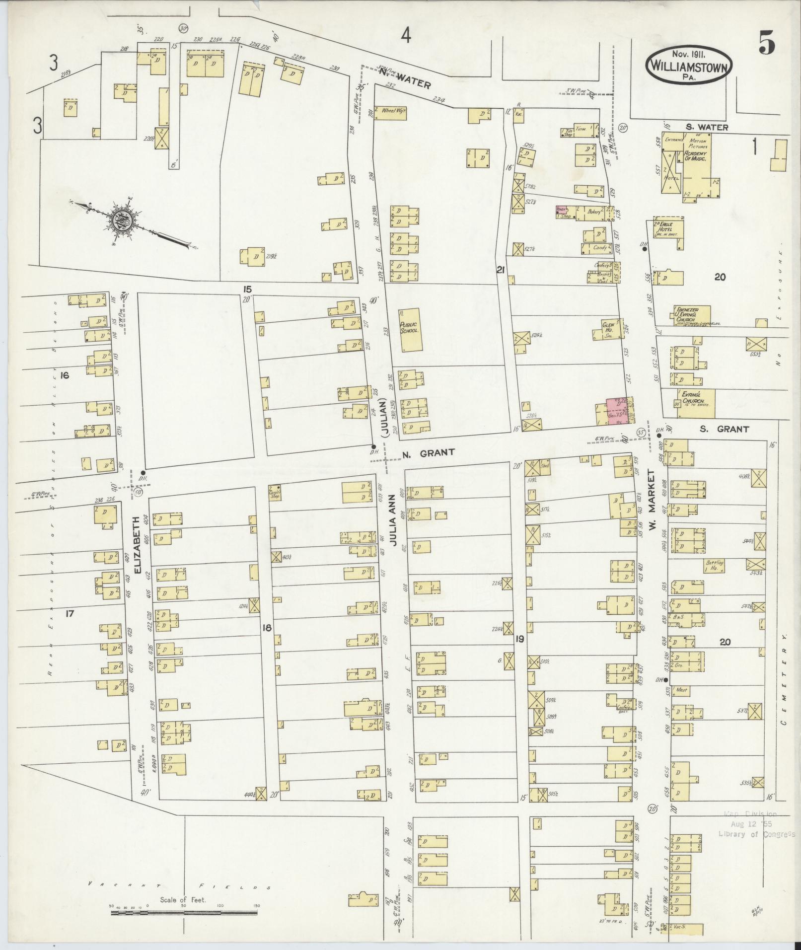 Sanborn Fire Insurance Map from Williamstown, Dauphin County, Pennsylvania (1911), Sheet #0005 - Complete Map Set gallery image, historic Sanborn map, vintage wall art, Pennsylvania Pennsylvania