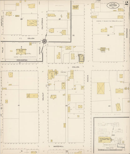 Sanborn Fire Insurance Map from Sutter, Sutter County, California (1914), Sheet #0002 - Complete Map Set gallery image, historic Sanborn map, vintage wall art, California California