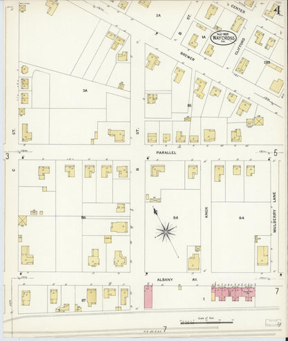 Sanborn Fire Insurance Map from Waycross, Ware County, Georgia (1908), Sheet #0004 - Complete Map Set gallery image, historic Sanborn map, vintage wall art, Georgia Georgia