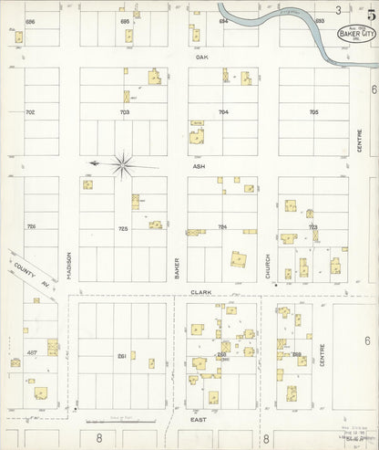 Sanborn Fire Insurance Map from Baker, Baker County, Oregon (1903), Sheet #0005 - Complete Map Set gallery image, historic Sanborn map, vintage wall art, Oregon Oregon