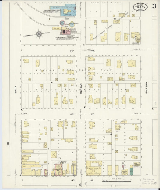 Sanborn Fire Insurance Map from Tracy, Lyon County, Minnesota (1909), Sheet #0003 - Historic Sanborn Fire Insurance Map Print, vintage old map wall art, antique decor, genealogy gift, Minnesota Minnesota map