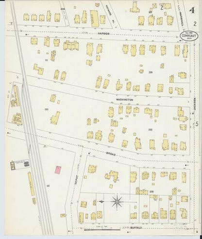 Sanborn Fire Insurance Map from Conneaut, Ashtabula County, Ohio (1902), Sheet #0004 - Complete Map Set gallery image, historic Sanborn map, vintage wall art, Ohio Ohio