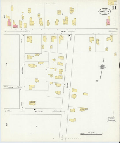 Sanborn Fire Insurance Map from Hamilton, Madison County, New York (1911), Sheet #0011 - Historic Sanborn Fire Insurance Map Print, vintage old map wall art, antique decor, genealogy gift, New York New York map