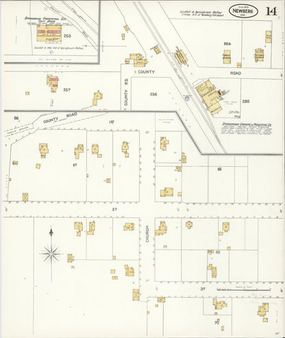 Sanborn Fire Insurance Map from Newberg, Yamhill County, Oregon (1905), Sheet #0014 - Complete Map Set gallery image, historic Sanborn map, vintage wall art, Oregon Oregon