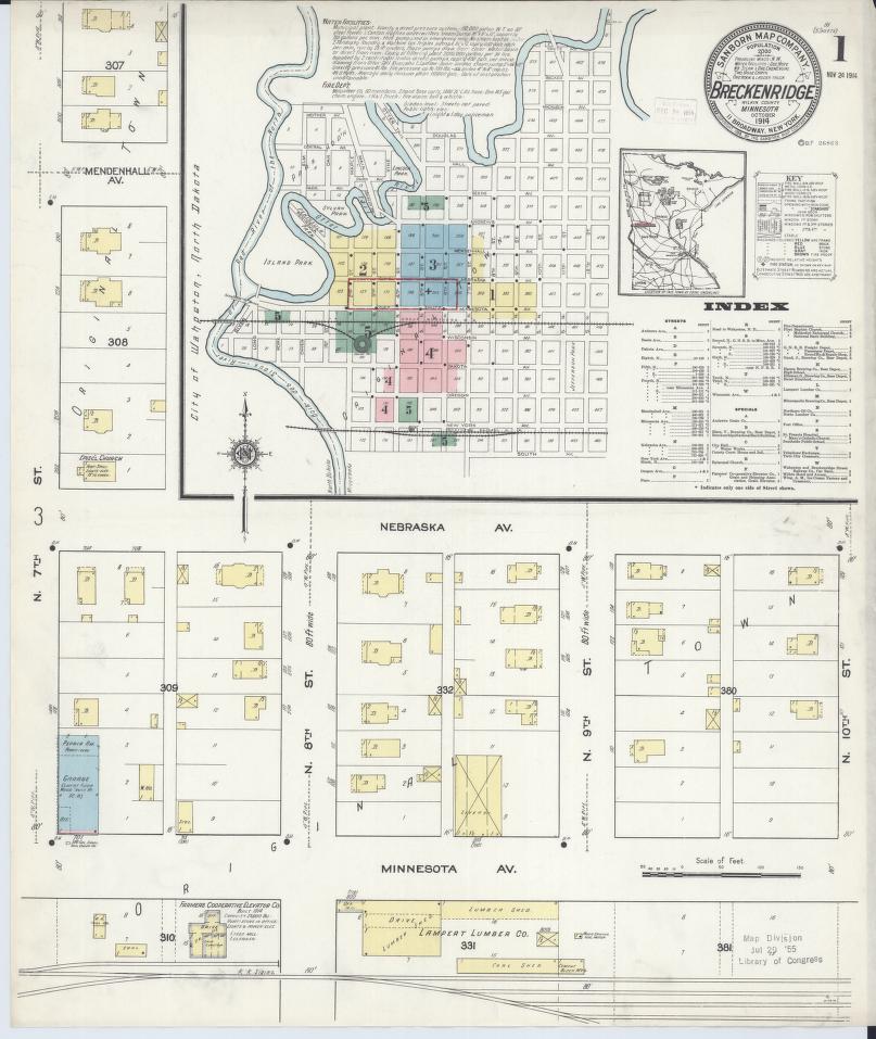 Sanborn Fire Insurance Map from Breckenridge, Wilkin County, Minnesota. (1914) – Map View