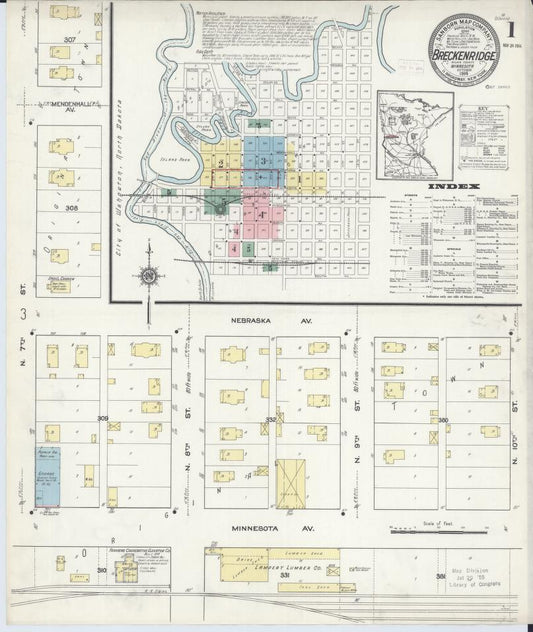 Sanborn Fire Insurance Map from Breckenridge, Wilkin County, Minnesota. (1914) – Map View