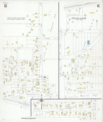 Sanborn Fire Insurance Map from Eureka, Woodford County, Illinois (1941), Sheet #0006 - Historic Sanborn Fire Insurance Map Print, vintage old map wall art, antique decor, genealogy gift, Illinois Illinois map