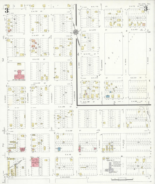 Sanborn Fire Insurance Map from McLean, Gray County, Texas (1933), Sheet #0003 - Historic Sanborn Fire Insurance Map Print, vintage old map wall art, antique decor, genealogy gift, Texas Texas map