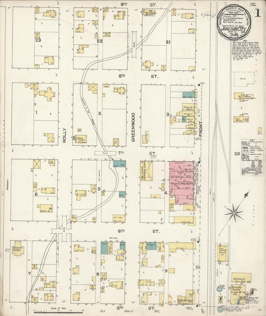 Sanborn Fire Insurance Map from Junction City, Lane County, Oregon. (1892) – Historic Sanborn Fire Insurance Map Print