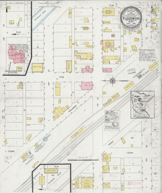 Sanborn Fire Insurance Map from Floodwood, Saint Louis County, Minnesota. (1928) – Map View