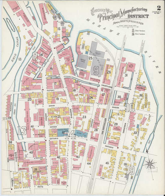 Sanborn Fire Insurance Map from Cohoes, Albany County, New York (1902), Sheet #0002 - Complete Map Set gallery image, historic Sanborn map, vintage wall art, New York New York