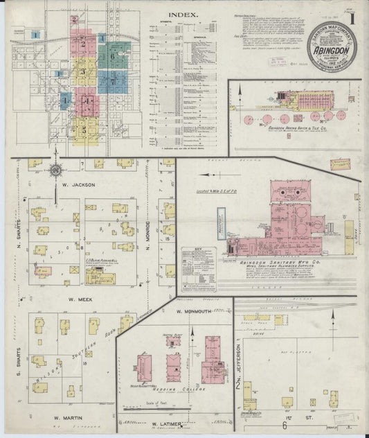 Sanborn Fire Insurance Map from Abingdon, Knox County, Illinois. (1912) – Map View
