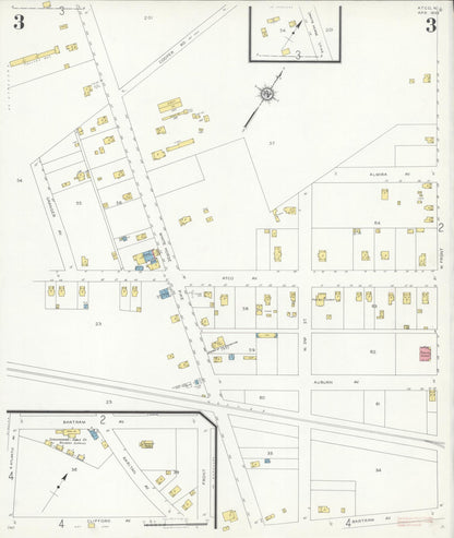 Sanborn Fire Insurance Map from Atco, Camden County, New Jersey (1933), Sheet #0003 - Historic Sanborn Fire Insurance Map Print, vintage old map wall art, antique decor, genealogy gift, New Jersey New Jersey map