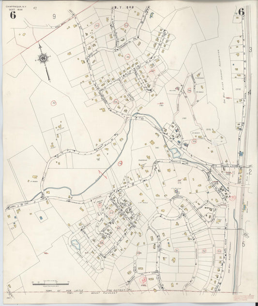 Sanborn Fire Insurance Map from Chappaqua, Westchester County, New York (1947), Sheet #0006 - Historic Sanborn Fire Insurance Map Print, vintage old map wall art, antique decor, genealogy gift, New York New York map