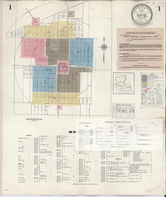 Sanborn Fire Insurance Map from Rayne, Acadia Parish, Louisiana. (1948) – Historic Sanborn Fire Insurance Map Print