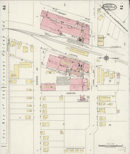 Sanborn Fire Insurance Map from Rossville, Walker County, Georgia (1924), Sheet #0002 - Complete Map Set gallery image, historic Sanborn map, vintage wall art, Georgia Georgia