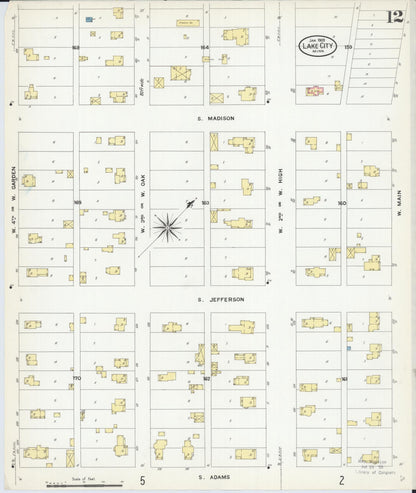 Sanborn Fire Insurance Map from Lake City, Wabasha County, Minnesota (1909), Sheet #0012 - Complete Map Set gallery image, historic Sanborn map, vintage wall art, Minnesota Minnesota