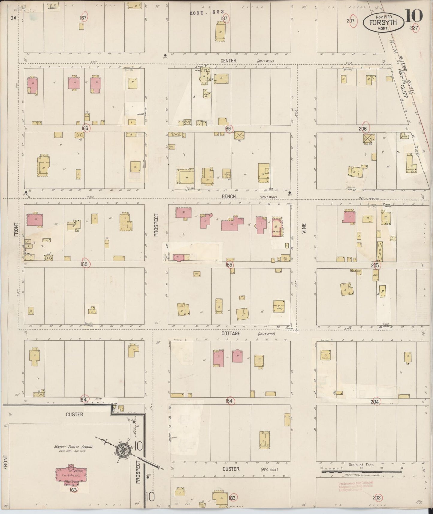 Sanborn Fire Insurance Map from Forsyth, Rosebud County, Montana (1941), Sheet #0010 - Complete Map Set gallery image, historic Sanborn map, vintage wall art, Montana Montana