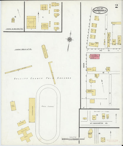 Sanborn Fire Insurance Map from Shepherdsville, Bullitt County, Kentucky (1920), Sheet #0002 - Complete Map Set gallery image, historic Sanborn map, vintage wall art, Kentucky Kentucky