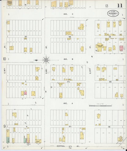 Sanborn Fire Insurance Map from Kearney, Buffalo County, Nebraska (1899), Sheet #0011 - Complete Map Set gallery image, historic Sanborn map, vintage wall art, Nebraska Nebraska
