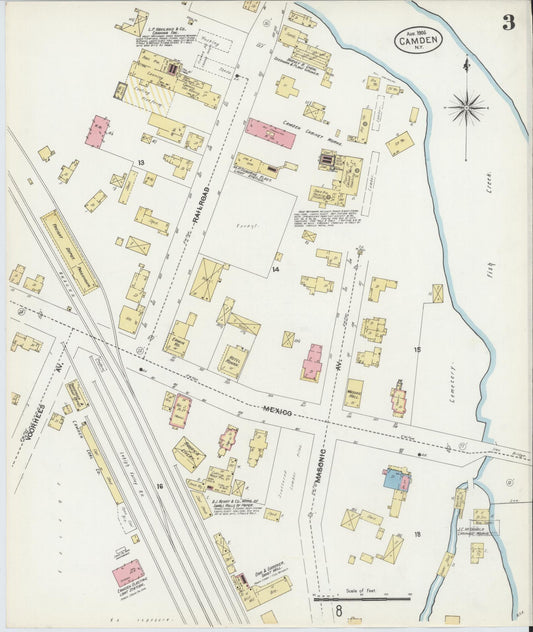 Sanborn Fire Insurance Map from Camden, Oneida County, New York (1906), Sheet #0003 - Historic Sanborn Fire Insurance Map Print, vintage old map wall art, antique decor, genealogy gift, New York New York map