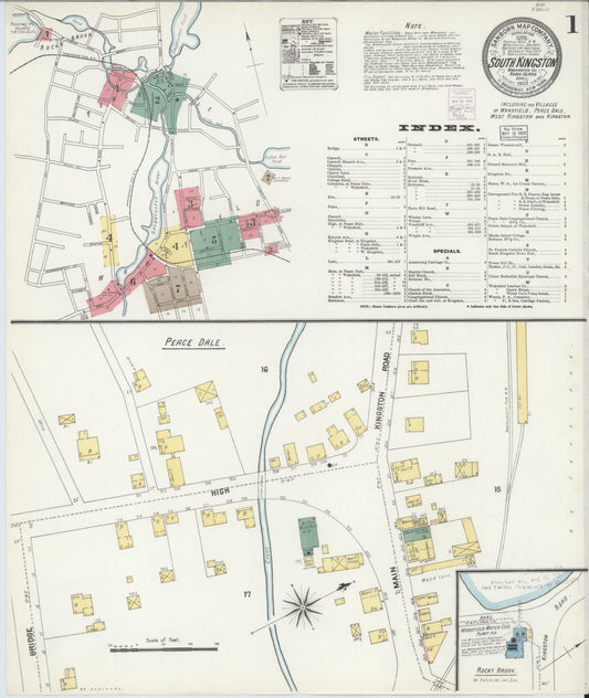 Sanborn Fire Insurance Map from South Kingstown, Washington County, Rhode Island. (1903) – Historic Sanborn Fire Insurance Map Print