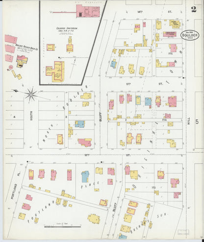 Sanborn Fire Insurance Map from Boulder, Boulder County, Colorado (1900), Sheet #0002 - Complete Map Set gallery image, historic Sanborn map, vintage wall art, Colorado Colorado