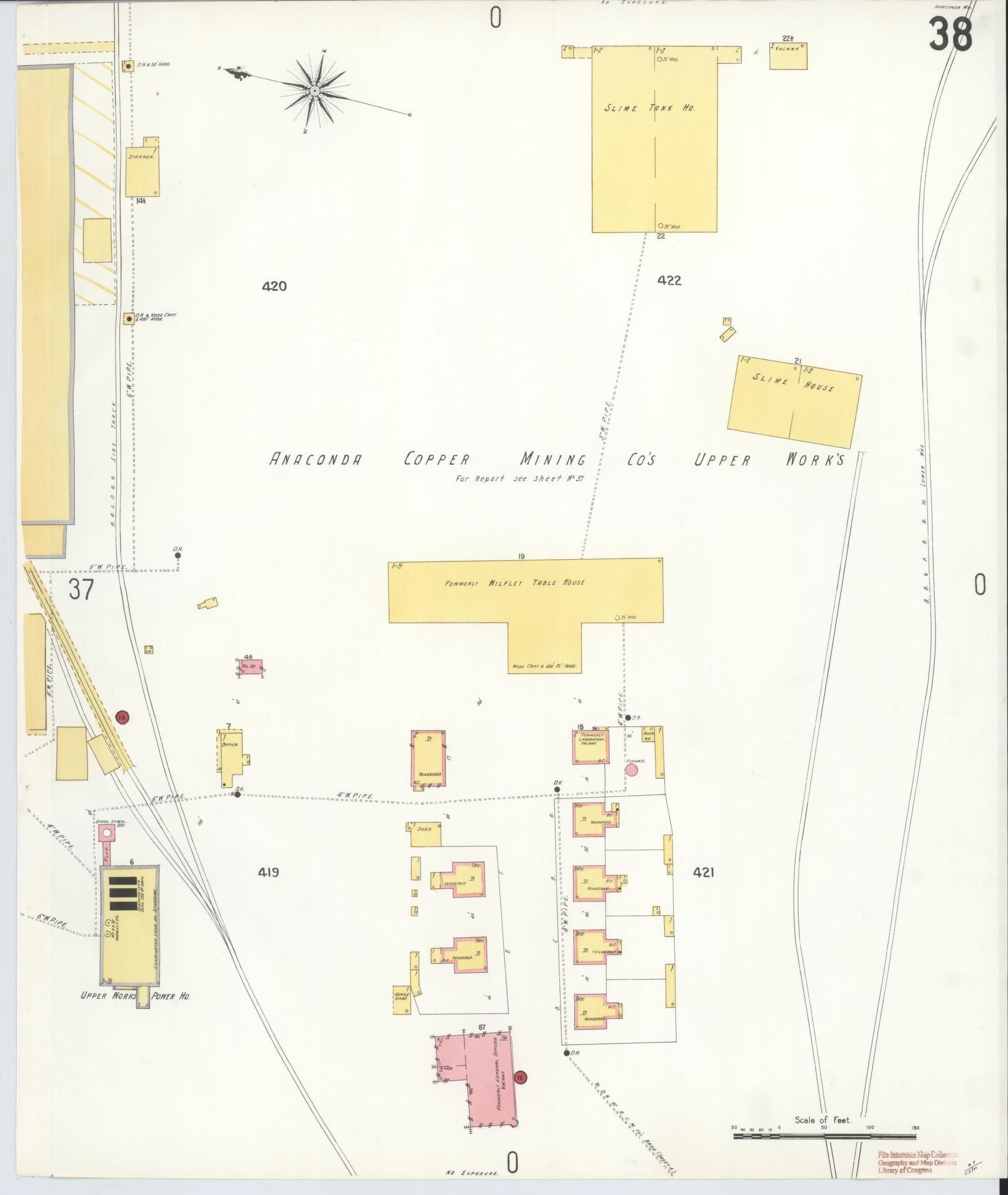 Sanborn Fire Insurance Map from Anaconda, Deer Lodge County, Montana (1903), Sheet #0037 - Complete Map Set gallery image, historic Sanborn map, vintage wall art, Montana Montana