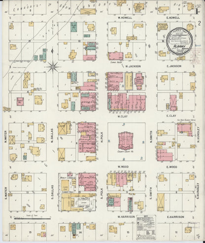 Sanborn Fire Insurance Map from Albany, Gentry County, Missouri (1900), Sheet #0001 - Complete Map Set gallery image, historic Sanborn map, vintage wall art, Missouri Missouri