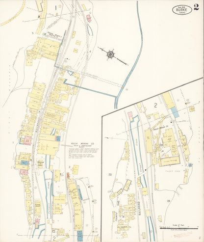 Sanborn Fire Insurance Map from Burke, Shoshone County, Idaho (1918), Sheet #0002 - Complete Map Set gallery image, historic Sanborn map, vintage wall art, Idaho Idaho