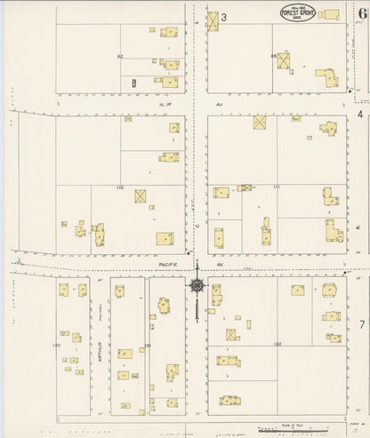 Sanborn Fire Insurance Map from Forest Grove, Washington County, Oregon (1912), Sheet #0006 - Complete Map Set gallery image, historic Sanborn map, vintage wall art, Oregon Oregon