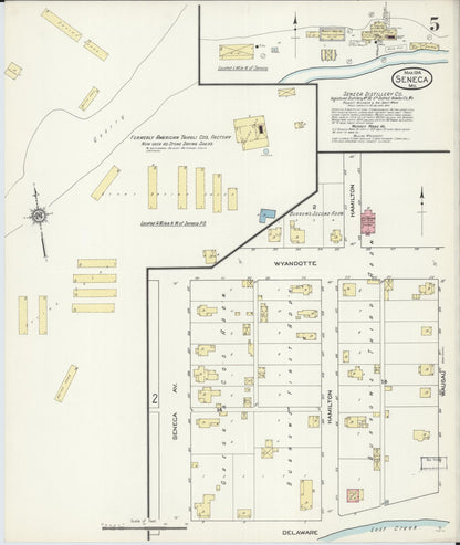 Sanborn Fire Insurance Map from Seneca, Newton County, Missouri (1914), Sheet #0005 - Complete Map Set gallery image, historic Sanborn map, vintage wall art, Missouri Missouri