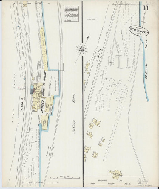 Sanborn Fire Insurance Map from Stillwater, Washington County, Minnesota (1884), Sheet #0011 - Historic Sanborn Fire Insurance Map Print, vintage old map wall art, antique decor, genealogy gift, Minnesota Minnesota map