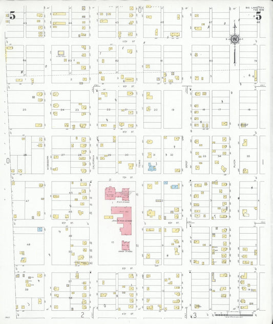 Sanborn Fire Insurance Map from Big Lake, Reagan County, Texas (1949), Sheet #0005 - Historic Sanborn Fire Insurance Map Print, vintage old map wall art, antique decor, genealogy gift, Texas Texas map
