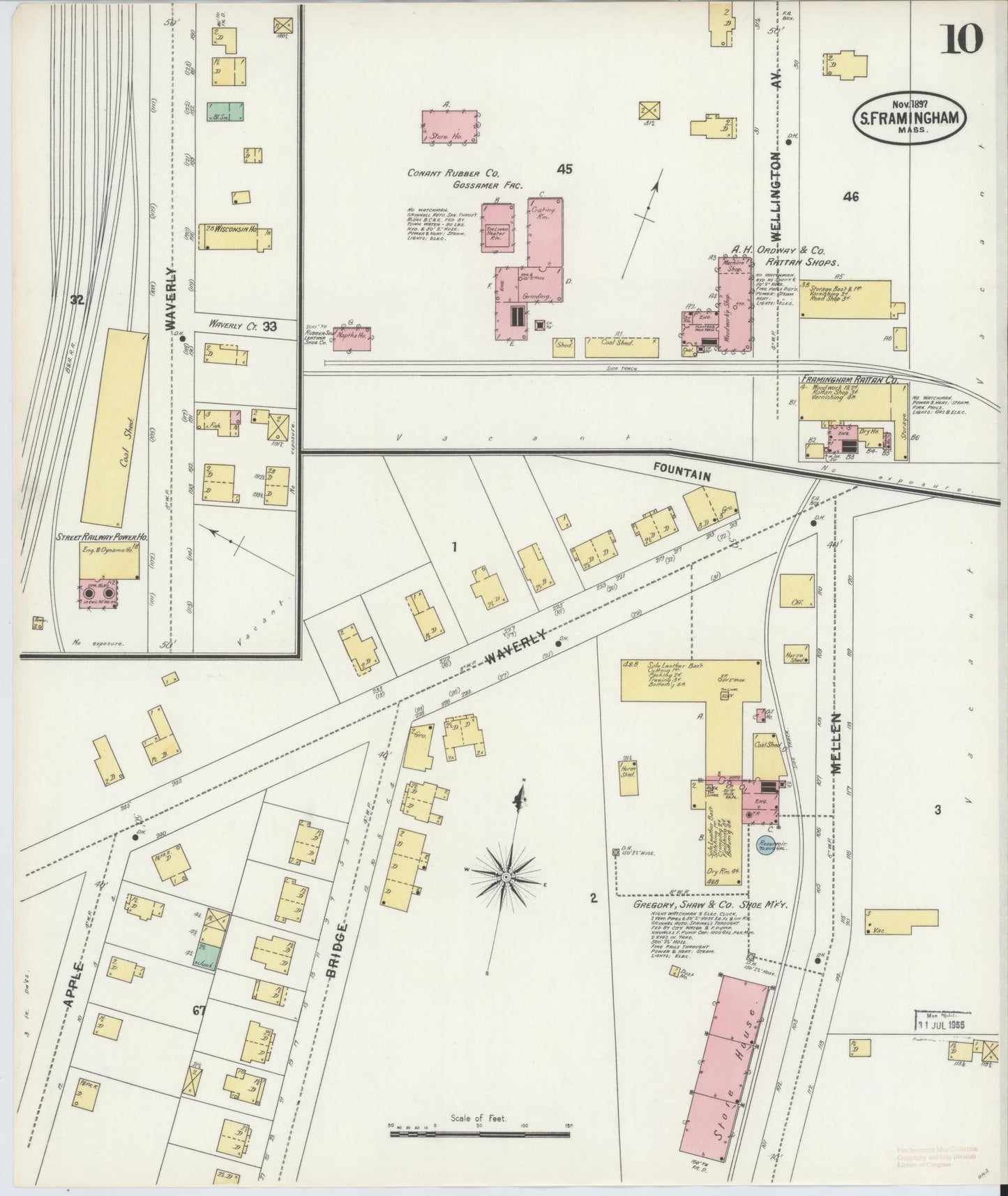 Sanborn Fire Insurance Map from South Farmington, Middlesex County, Massachusetts (1897), Sheet #0010 - Complete Map Set gallery image, historic Sanborn map, vintage wall art, Massachusetts Massachusetts