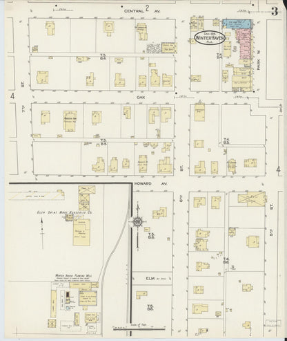 Sanborn Fire Insurance Map from Winter Haven, Polk County, Florida (1914), Sheet #0003 - Complete Map Set gallery image, historic Sanborn map, vintage wall art, Florida Florida