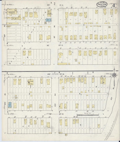 Sanborn Fire Insurance Map from Proctor, Saint Louis County, Minnesota (1914), Sheet #0004 - Complete Map Set gallery image, historic Sanborn map, vintage wall art, Minnesota Minnesota