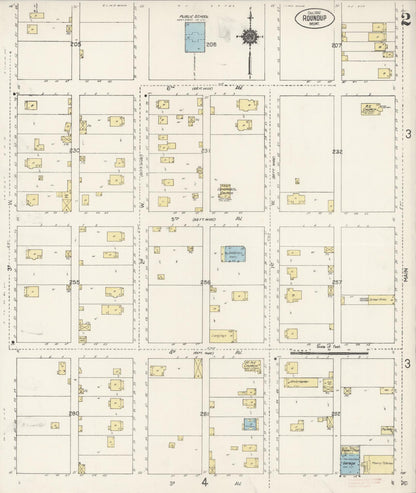 Sanborn Fire Insurance Map from Roundup, Musselshell County, Montana (1912), Sheet #0002 - Complete Map Set gallery image, historic Sanborn map, vintage wall art, Montana Montana