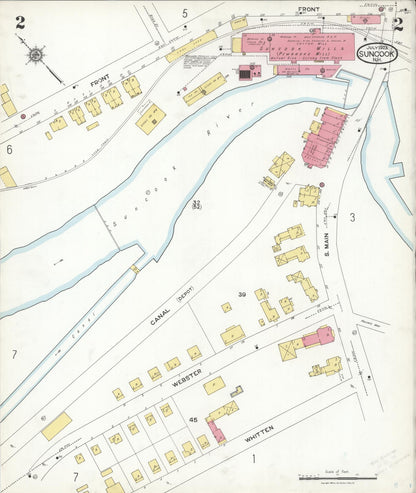 Sanborn Fire Insurance Map from Suncook, Merrimack County, New Hampshire (1923), Sheet #0002 - Complete Map Set gallery image, historic Sanborn map, vintage wall art, New Hampshire New Hampshire