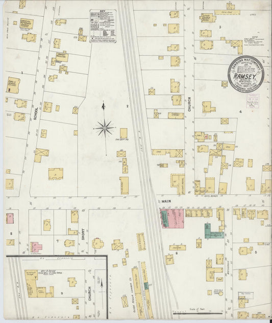 Sanborn Fire Insurance Map from Ramsey, Bergen County, New Jersey. (1902) – Historic Sanborn Fire Insurance Map Print