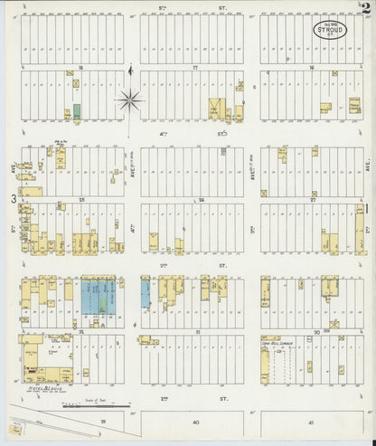 Sanborn Fire Insurance Map from Stroud, Lincoln County, Oklahoma (1898), Sheet #0002 - Complete Map Set gallery image, historic Sanborn map, vintage wall art, Oklahoma Oklahoma