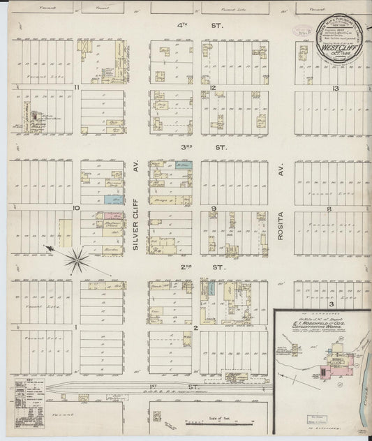 Sanborn Fire Insurance Map from West Cliff, Custer County, Colorado (1886), Sheet #0001 - Historic Sanborn Fire Insurance Map Print, vintage old map wall art, antique decor, genealogy gift, Colorado Colorado map