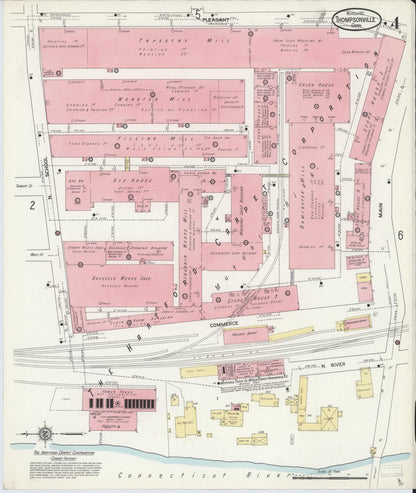 Sanborn Fire Insurance Map from Thompsonville, Hartford County, Connecticut (1912), Sheet #0004 - Complete Map Set gallery image, historic Sanborn map, vintage wall art, Connecticut Connecticut