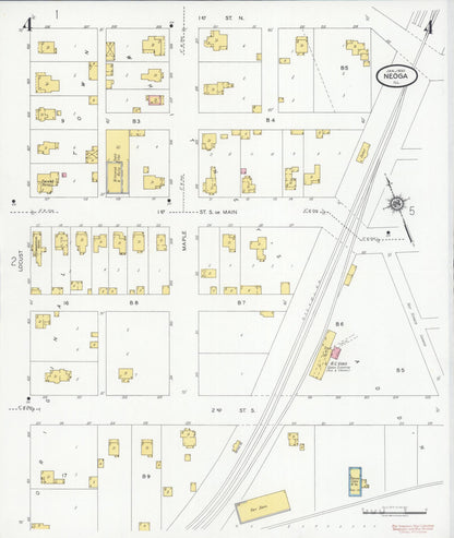 Sanborn Fire Insurance Map from Neoga, Cumberland County, Illinois (1930), Sheet #0004 - Complete Map Set gallery image, historic Sanborn map, vintage wall art, Illinois Illinois