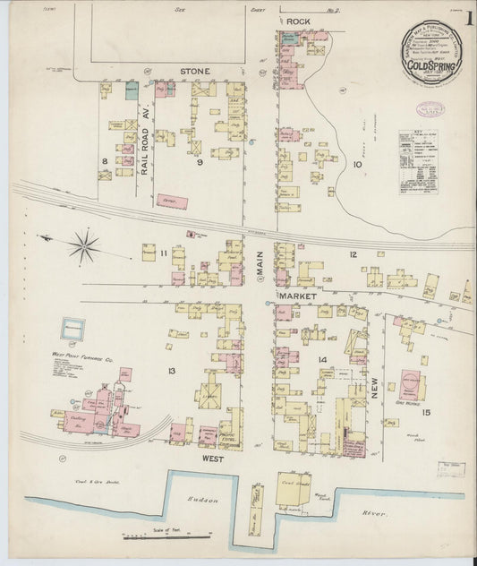 Sanborn Fire Insurance Map from Cold Spring, Putnam County, New York. (1887) – Historic Sanborn Fire Insurance Map Print