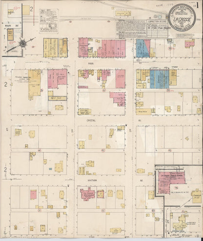 Sanborn Fire Insurance Map from La Crosse, Whitman County, Washington (1931), Sheet #0001 - Complete Map Set gallery image, historic Sanborn map, vintage wall art, Washington Washington