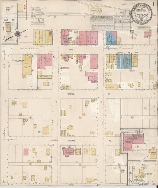 Sanborn Fire Insurance Map from La Crosse, Whitman County, Washington (1931), Sheet #0001 - Complete Map Set gallery image, historic Sanborn map, vintage wall art, Washington Washington