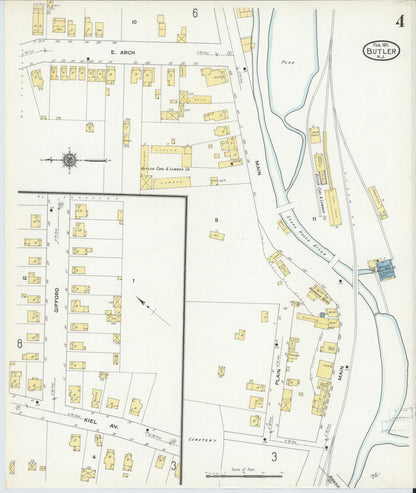 Sanborn Fire Insurance Map from Butler, Morris County, New Jersey (1911), Sheet #0004 - Complete Map Set gallery image, historic Sanborn map, vintage wall art, New Jersey New Jersey