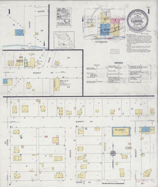 Sanborn Fire Insurance Map from Cabool, Texas County, Missouri. (1930) – Historic Sanborn Fire Insurance Map Print