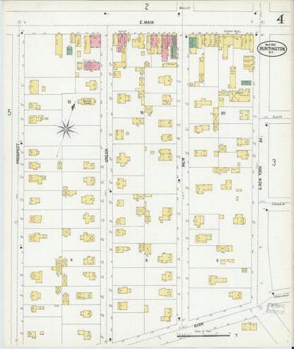 Sanborn Fire Insurance Map from Huntington, Suffolk County, New York (1902), Sheet #0004 - Complete Map Set gallery image, historic Sanborn map, vintage wall art, New York New York